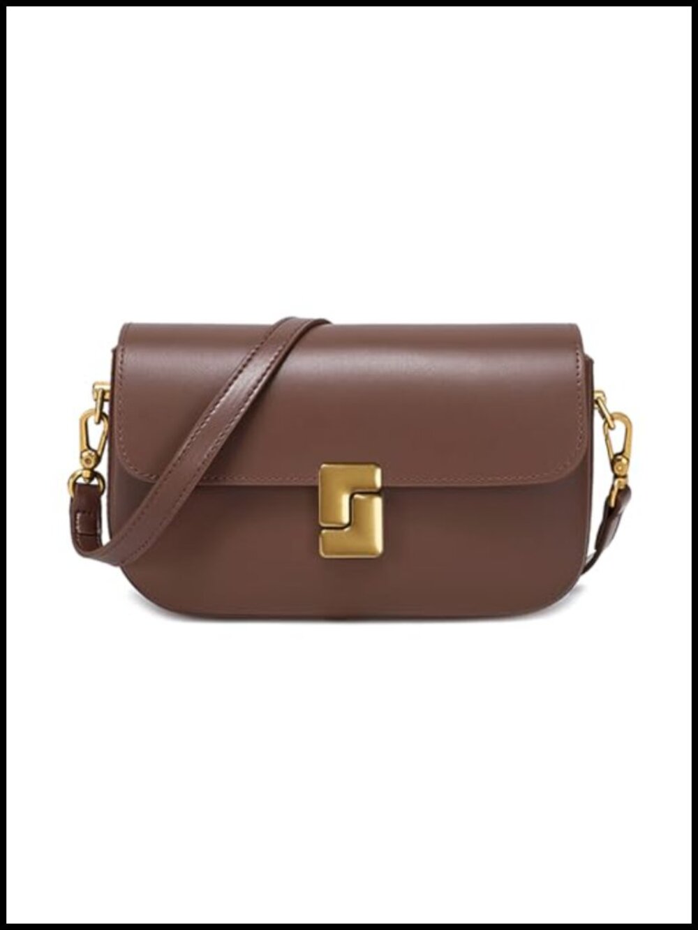 Genuine Leather Crossbody Shoulder Bag Small Satchel Purse for Women
